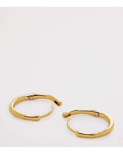 Monica Vinader Metallic Small Vermeil Mv Siren Hoop Earrings