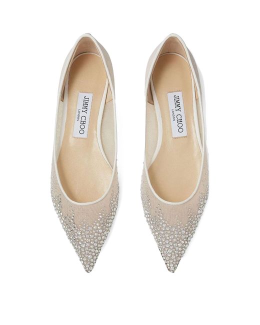 Jimmy choo hotsell silver flats