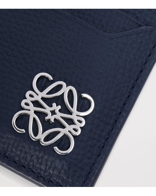 Loewe Blue Leather Anagram Card Holder