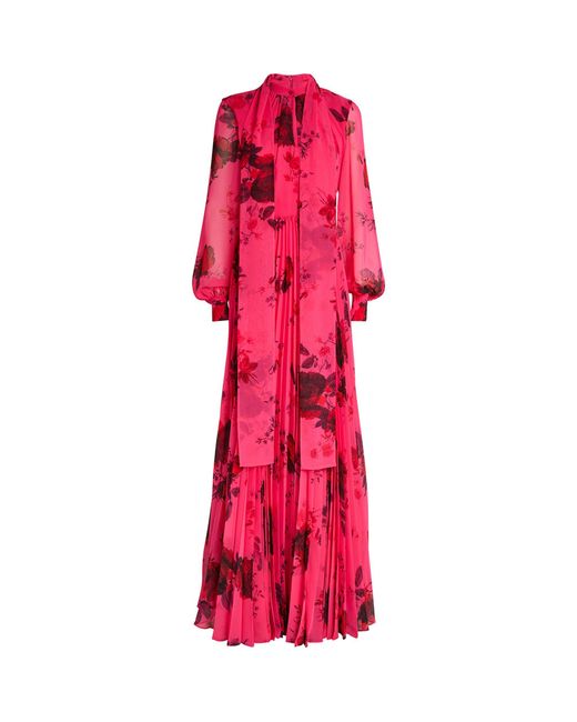 Erdem Red Floral Maxi Dress