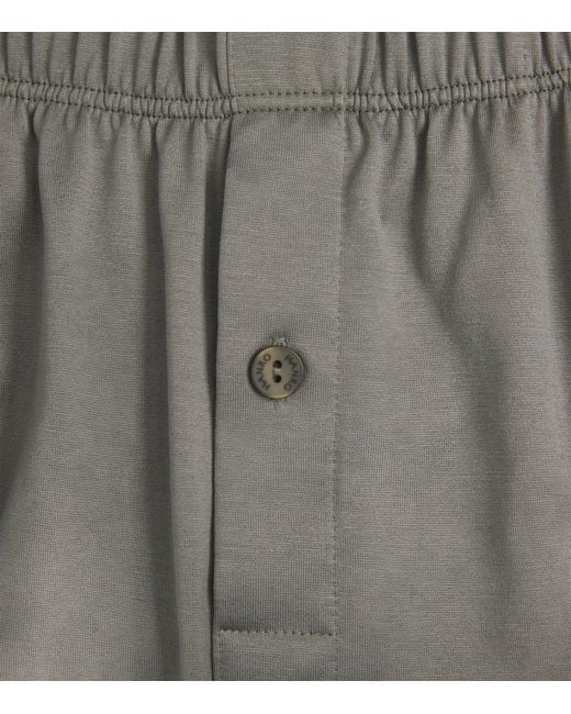 Hanro Gray Cotton Boxer Shorts for men