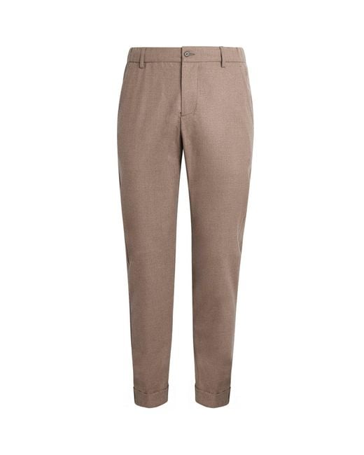 Marco Pescarolo Gray Stretch-Cashmere Trousers for men