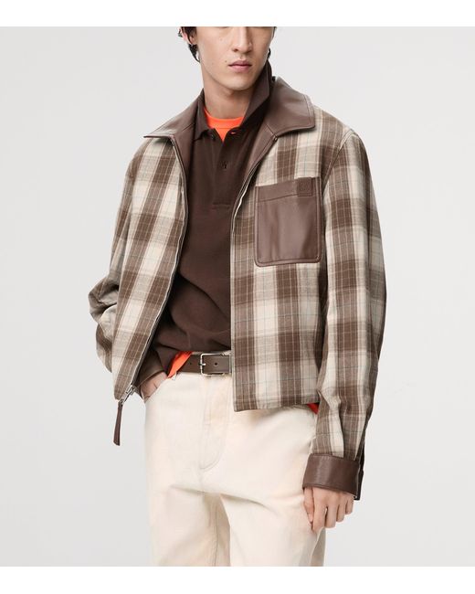 Loewe Brown Reversible Leather Jacket for men