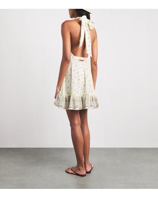 Devon Windsor White Bandana Print Selma Mini Dress