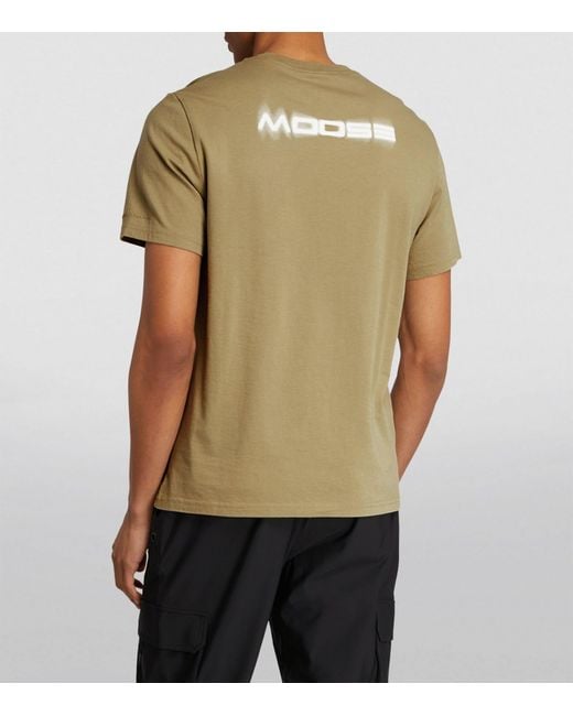 Moose Knuckles Green Airbrushed Logo Maurice T-shirt for men