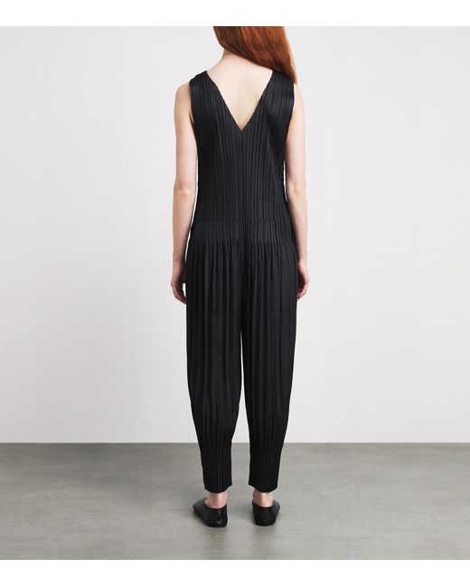 Pleats Please Issey Miyake Black Fluffy Basics Jumpsuit