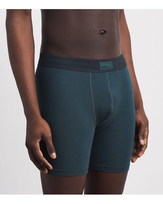 Skims Blue Stretch-Jersey Boxer Briefs for men