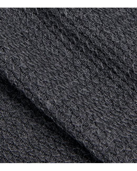 Corneliani Gray Virgin Wool Quarter-Zip Polo Sweater for men