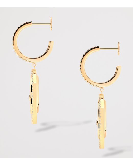 Messika Green Lucky Move Small, Diamond And Malachite Earrings