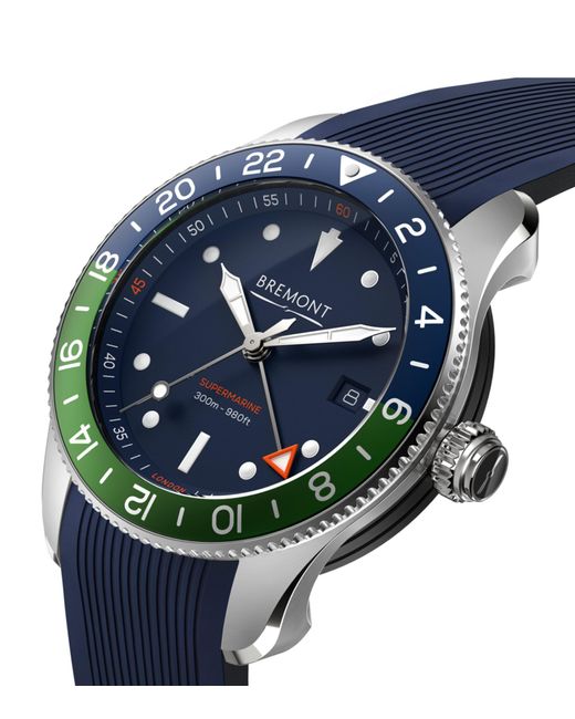 Bremont Blue Stainless Steel Supermarine S302 Watch 40mm for men