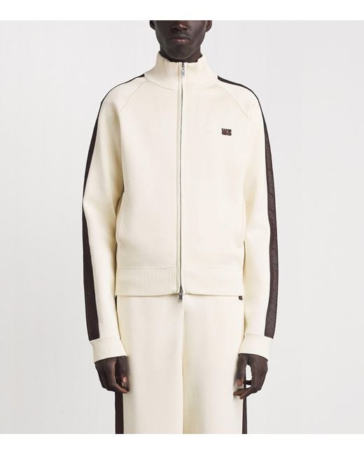 Wales Bonner Natural Knitted Tide Track Jacket for men