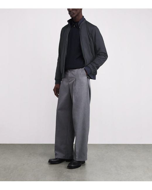 Herno Blue Bomber Jacket for men