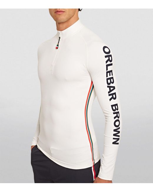 Orlebar Brown White Logo Compression Top for men