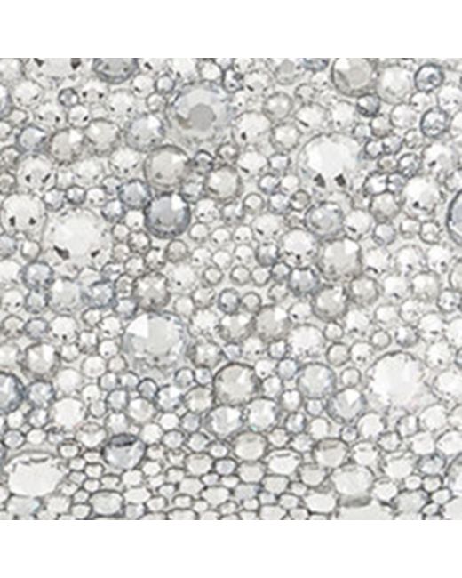 Jimmy Choo Gray Crystal-Embellished Cloud Clutch Bag