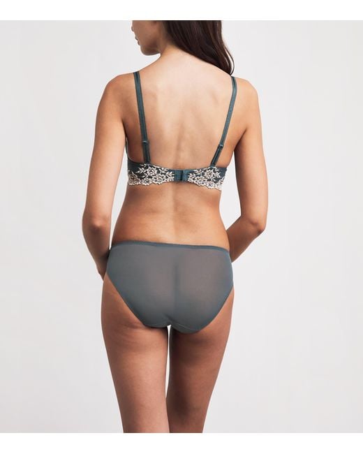 Wacoal Gray Embrace Lace Bikini Briefs