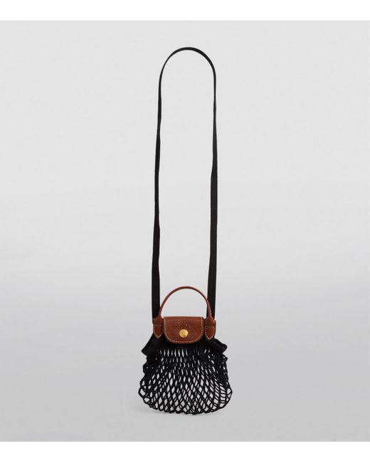 Longchamp Black Extra-Small Le Pliage Filet Mesh Bag