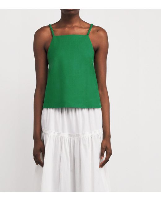 Maje Green Backless Sleeveless Top