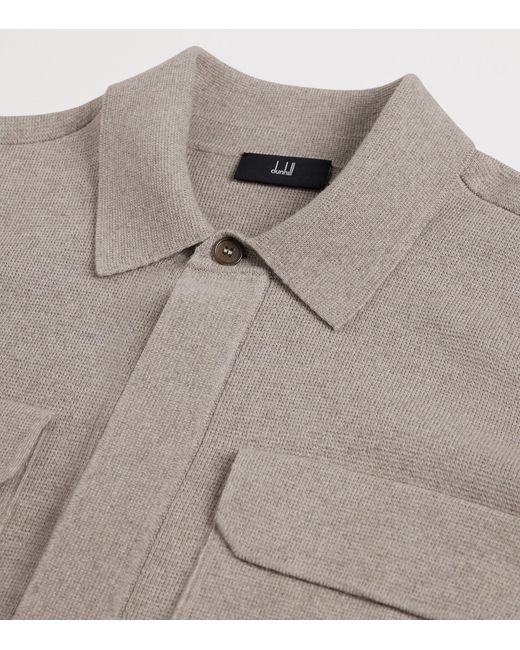 Dunhill Brown Cotton-Cashmere Shacket for men