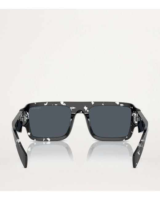 Prada Black Tortoiseshell Acetate Symbole Sunglasses for men