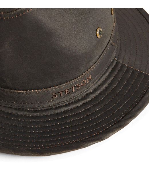 Stetson Brown Waxed Traveller Hat for men