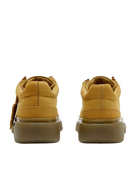 Burberry Yellow Nubuck Creeper Shoes for men