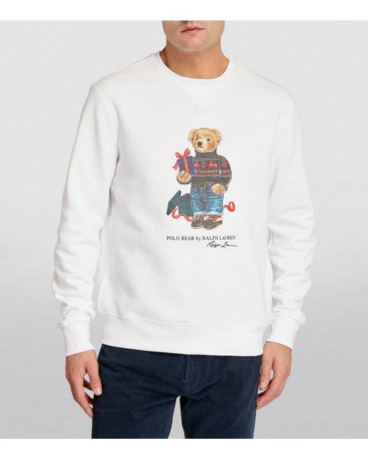 Polo Ralph Lauren White Heritage Polo Bear Sweatshirt for men