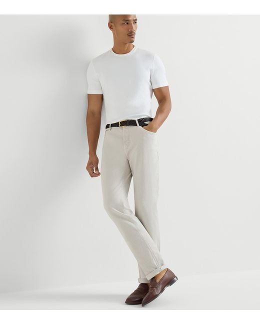 Brunello Cucinelli Gray Slim Jeans for men