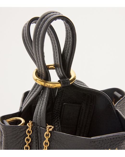 Chloé Black Small Calfskin Spin Tote Bag
