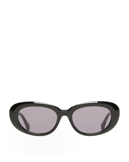 Max Mara Black Acetate Oval Sunglasses