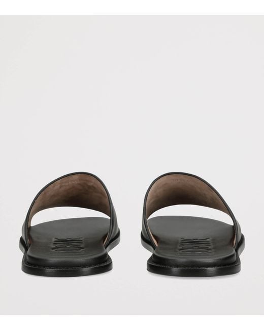 Loewe Black Flex Anagram Slides for men