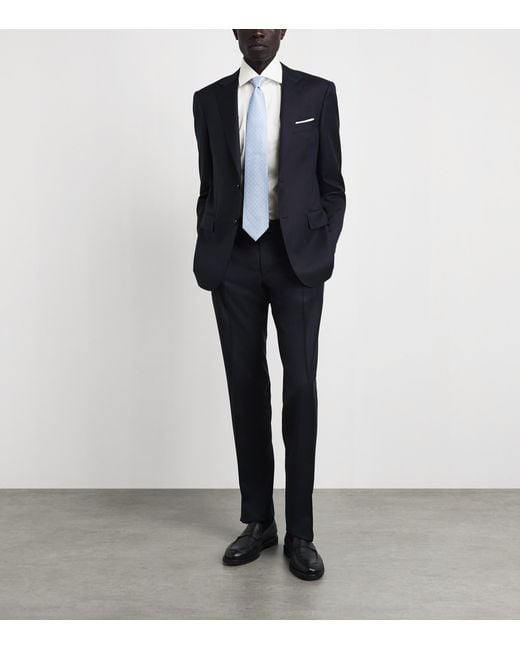 Corneliani White Cotton Herringbone Shirt for men