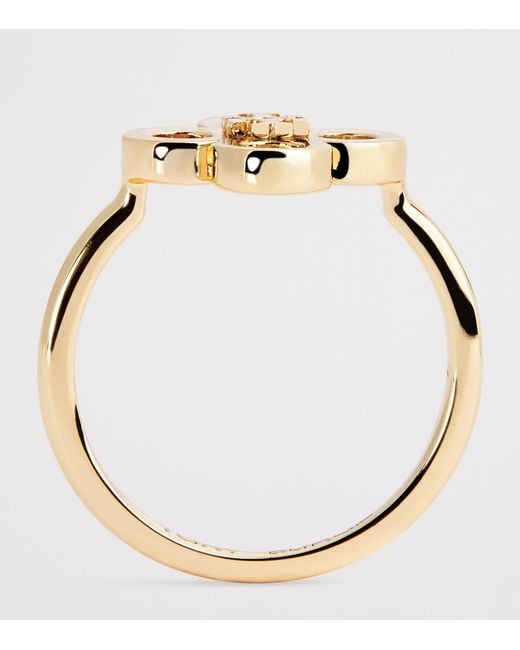 Tory Burch Metallic Kira Clover Ring