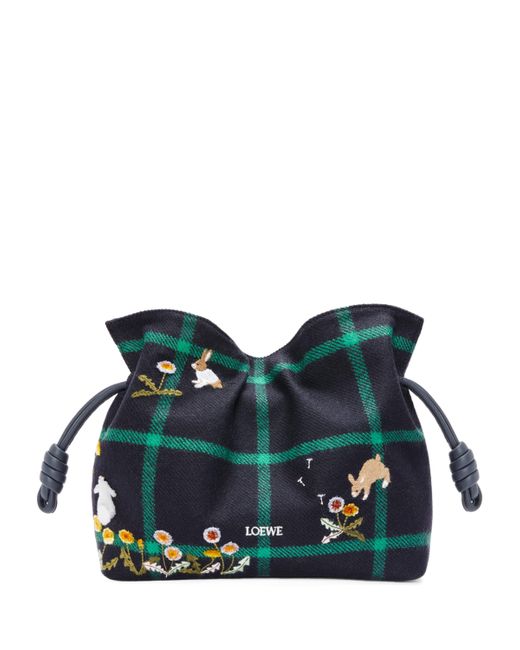 Loewe Blue X Suna Fujita Medium Wool Flamenco Clutch Bag