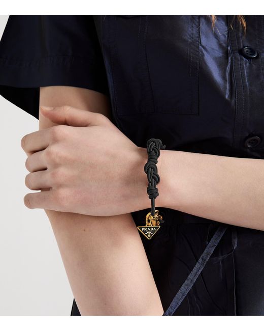 Prada Black Nappa Leather Bracelet