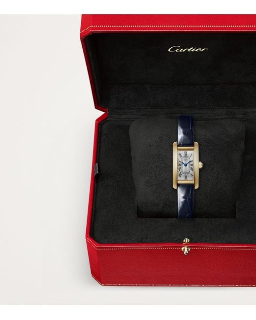 Cartier Blue Mini And Sapphire Tank Américaine Watch
