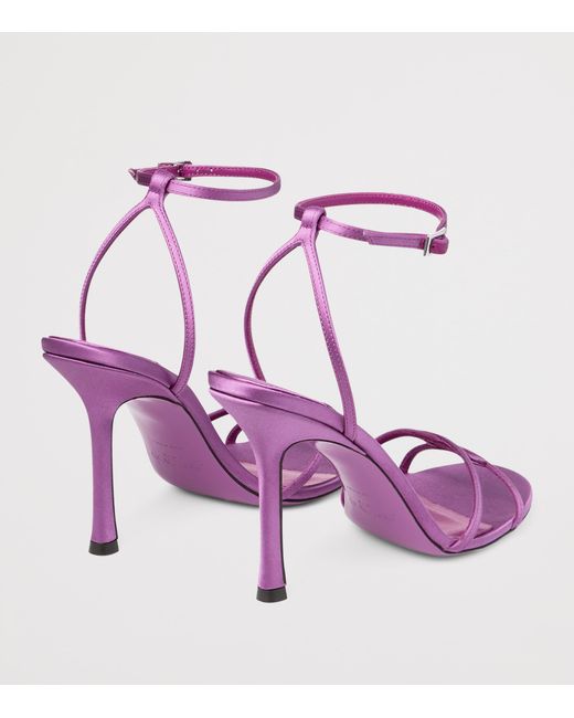 Jimmy Choo Pink 1998 Leo 100 Satin Sandals