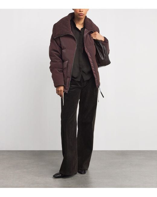 Varley Brown Down Roseville Puffer Jacket