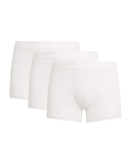 Skims White Stretch Boxer Briefs for men