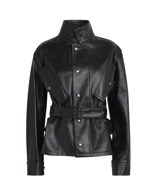 Maison Margiela Black Cotton Coated Caban Jacket
