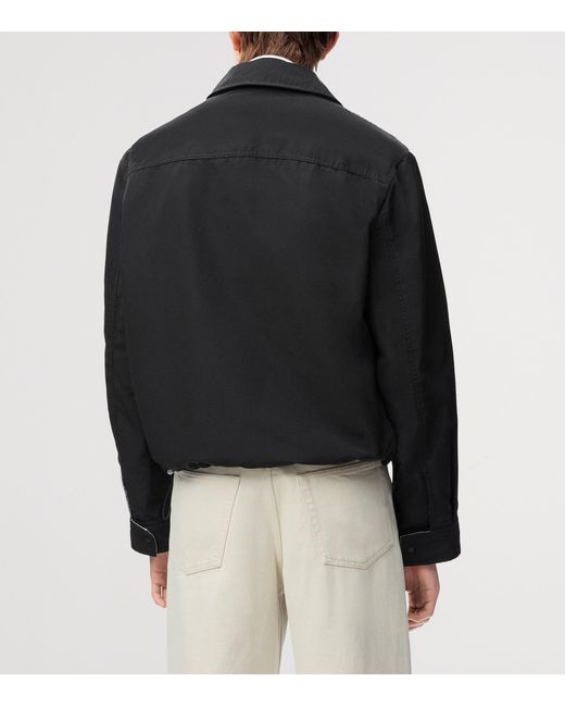 Loewe Black Canvas Zip-Up Jacket for men