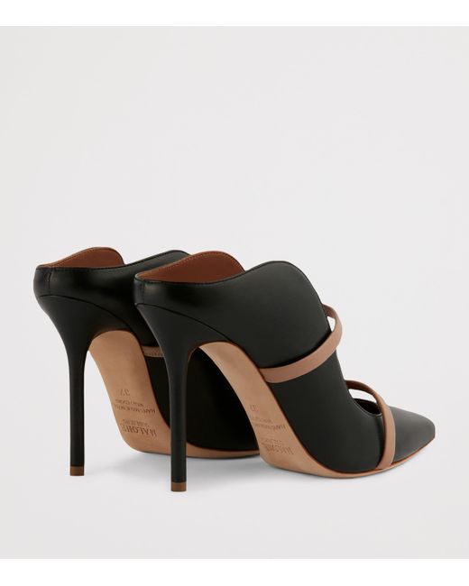 Malone Souliers Black Leather Maureen Mules 100