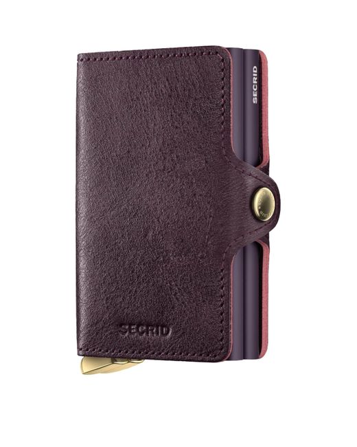 Secrid Purple Basco Leather Twinwallet for men