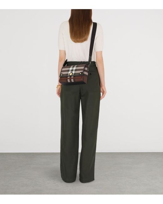 Burberry Black Check Note Cross-Body Bag