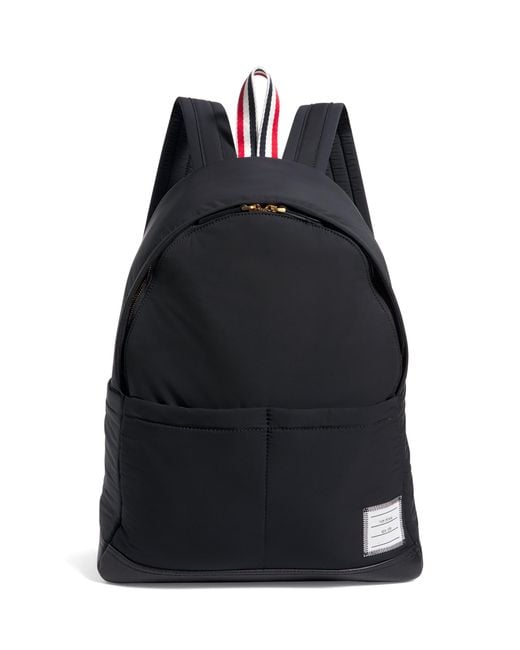 Thom Browne Black Twill Multi-Pocket Backpack