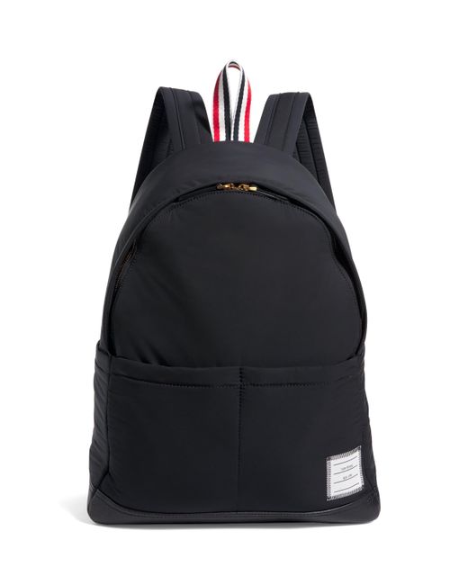 Thom Browne Black Twill Multi-Pocket Backpack