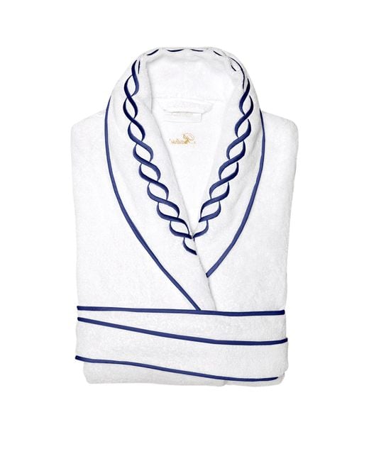 Pratesi White Cotton Treccia Bathrobe