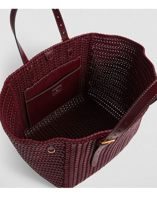 Anya Hindmarch Red Leather Neeson Tote Bag