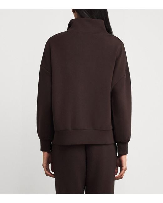 Varley Brown Doublesoft Hawley Half-Zip Sweatshirt