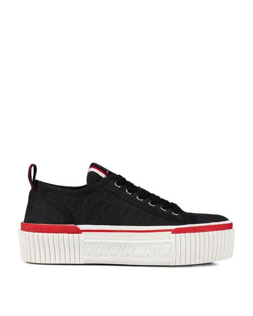 Christian Louboutin Multicolor Super Pedro Brand-embellished Woven Low-top Trainers