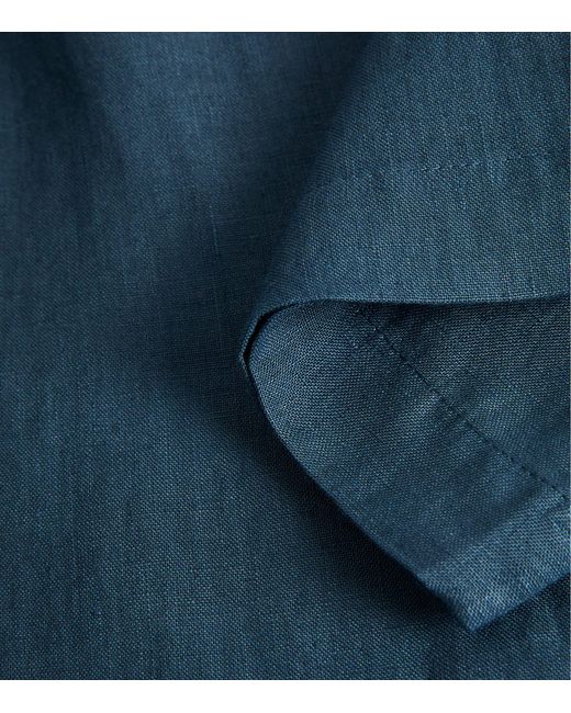 Eskandar Blue Linen A-line Blouse